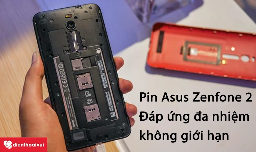 Điện thoại Asus Zenfone 2 có dung lượng LiPo 3000mAh