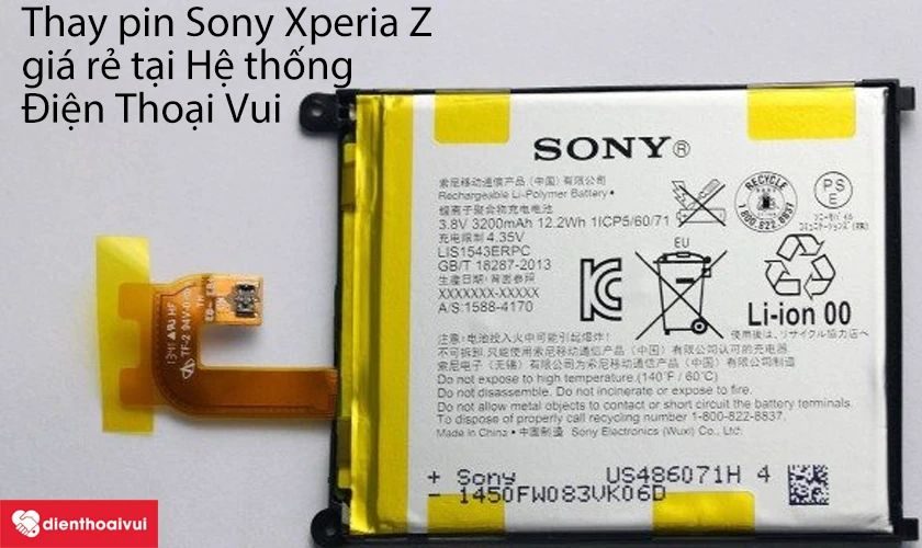 Thay pin Sony Xperia Z giá r