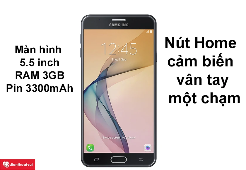Samsung Galaxy J7 Prime – Cấu hình ổn định, nút Home cảm biến vân tay một chạm