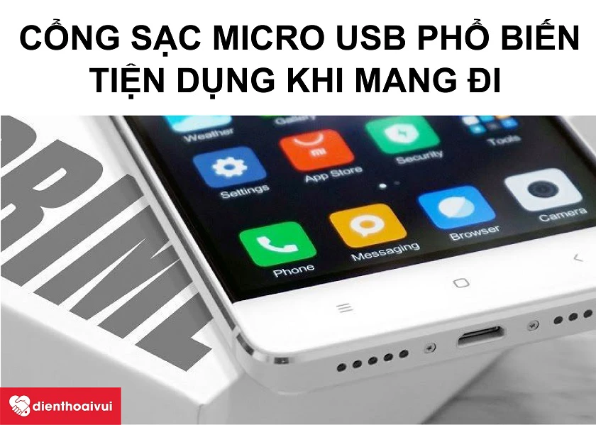 Xiaomi Redmi 4 Prime – Cổng sạc Micro USB tiện dụng, giá rẻ