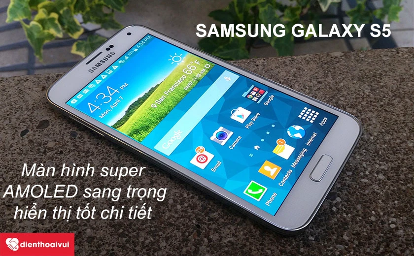 Samsung Galaxy S5 sở hữu màn hình AMOLED ful HD 