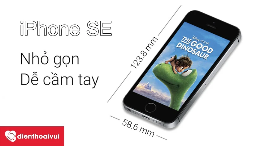 iPhone SE sở hữu thiết kế nhỏ gọn 