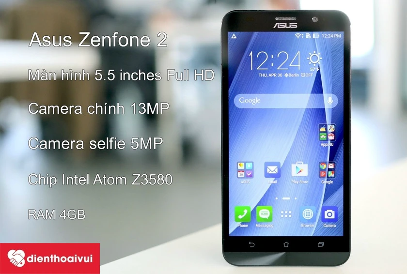 Asus Zenfone 2 có màn hình 5.5 inches FullHD IPS