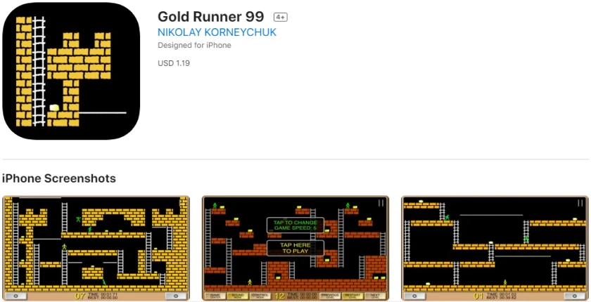 Game arcade hay cho iOS: Gold Runner 99 - (ID Apple Mỹ)