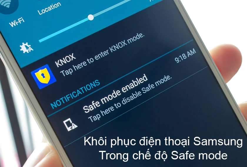 Khôi phục điện thoại Samsung bị đứng, treo màn hình trong chế độ Safe mode