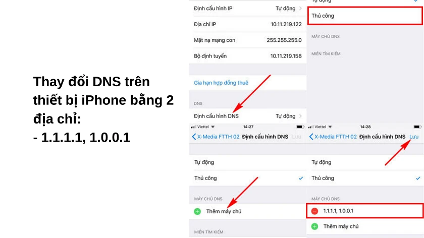 Đổi DNS trên iphone xử lý wifi yếu