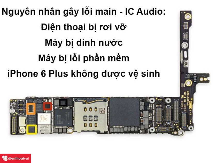 Nguyên nhân gây lỗi main - IC Audio cho iPhone 6 Plus