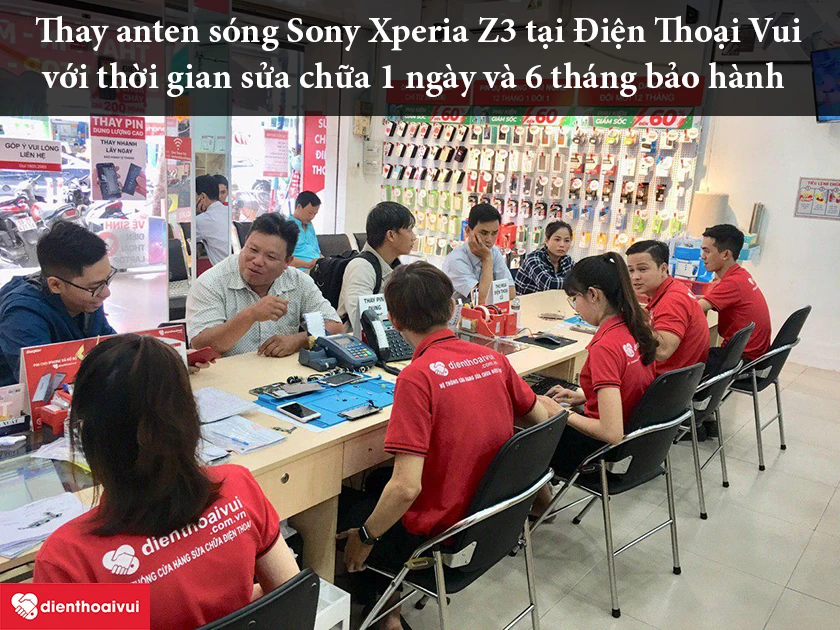 Thay anten sóng Sony Xperia Z3 chính hãng, uy tín tại Điện Thoại Vui