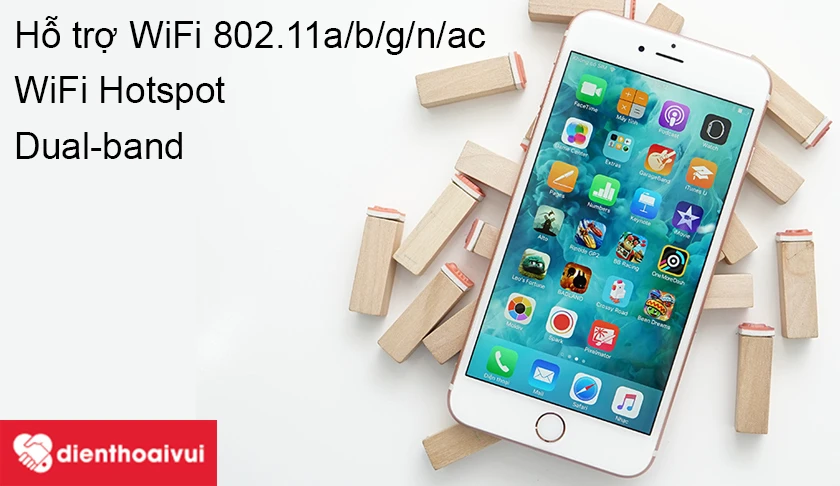 Trải nghiệm online mượt mà nhờ khả năng kết nối WiFi tốt của iPhone 6 Plus