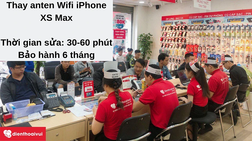 Dịch vụ thay anten Wifi iPhone XS Max chất lượng tốt, giá phải chăng tại Điện Thoại Vui