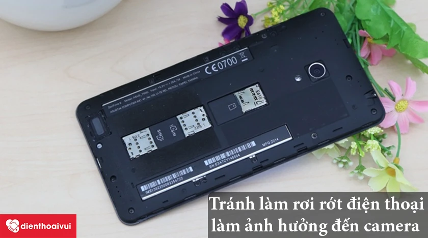 tránh làm rơi điện thoại