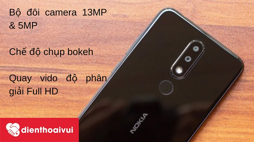 Dịch vụ thay camera sau Nokia 5.1 Plus – camera kép 13MP và 5MP mang đến chế độ chụp bokeh