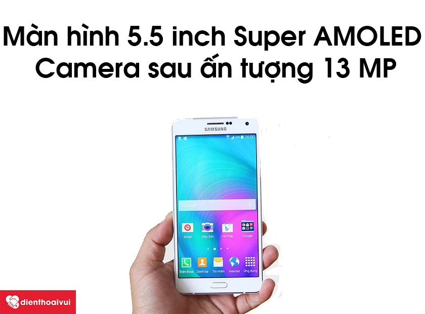 Thay Samsung Galaxy A7 2015 sở hữu camera có độ phân giải ấn tượng 13 MP với nhiều chế độ tùy biến