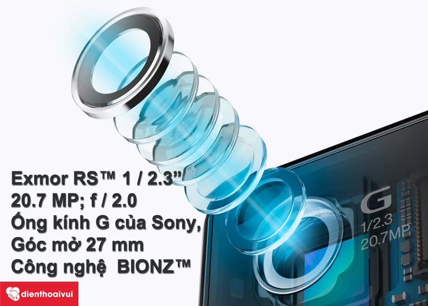 Camera sau Sony Xperia Z1 - sở hữu các thông số  tương đương một máy ảnh kỹ thuật số nhỏ gọn