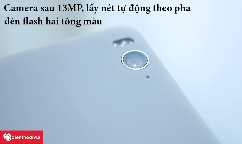 Xiaomi Mi 4C – Camera sau 13MP, lấy nét tự động theo pha, đèn flash hai tông màu