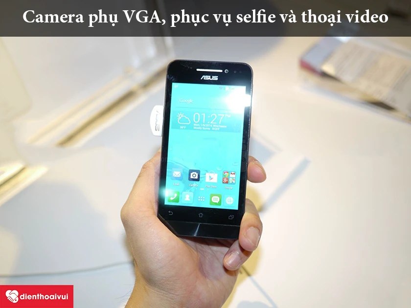 Asus Zenfone C – Camera phụ VGA, phục vụ selfie và thoại video