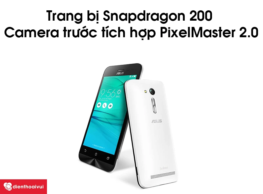 Trang bị Snapdragon 200 cùng camera trước 2 MP tích hợp PixelMaster 2.0