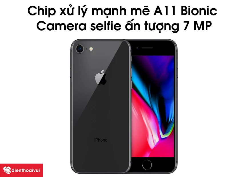 iPhone 8 sử hữu camera selfie ấn tượng 7 MP