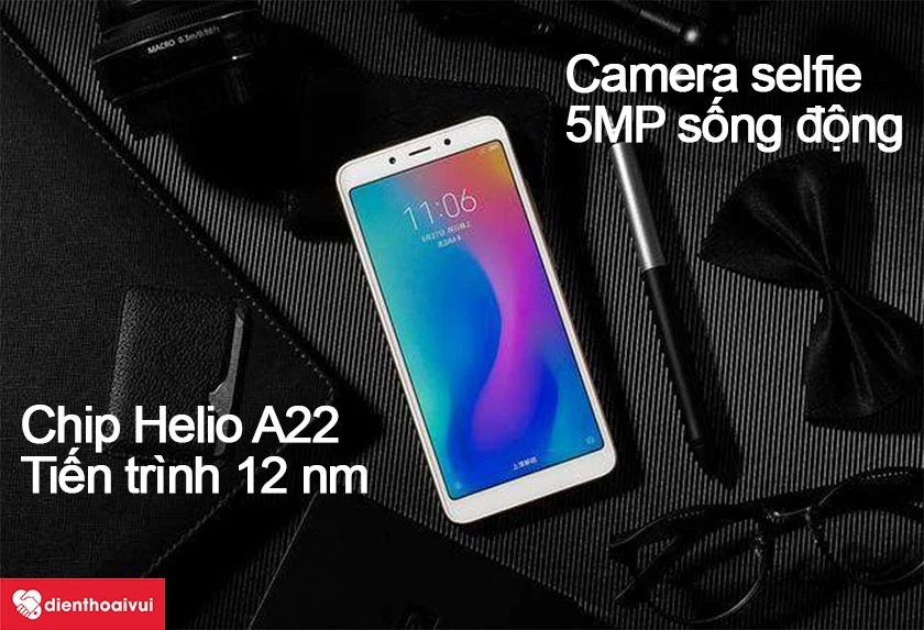 Xiaomi trang bị cho Redmi 6A một chiếc camera selfie với độ phân giải 5MP
