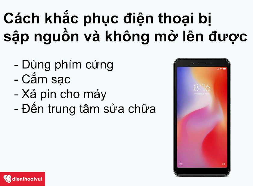 Cách khắc phục điện thoại bị sập nguồn và không mở lên được