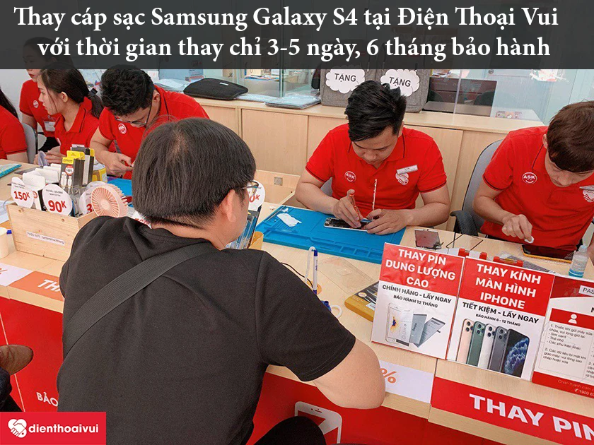 Địa chỉ thay cáp sạc Samsung Galaxy S4 uy tín, chuyên nghiệp