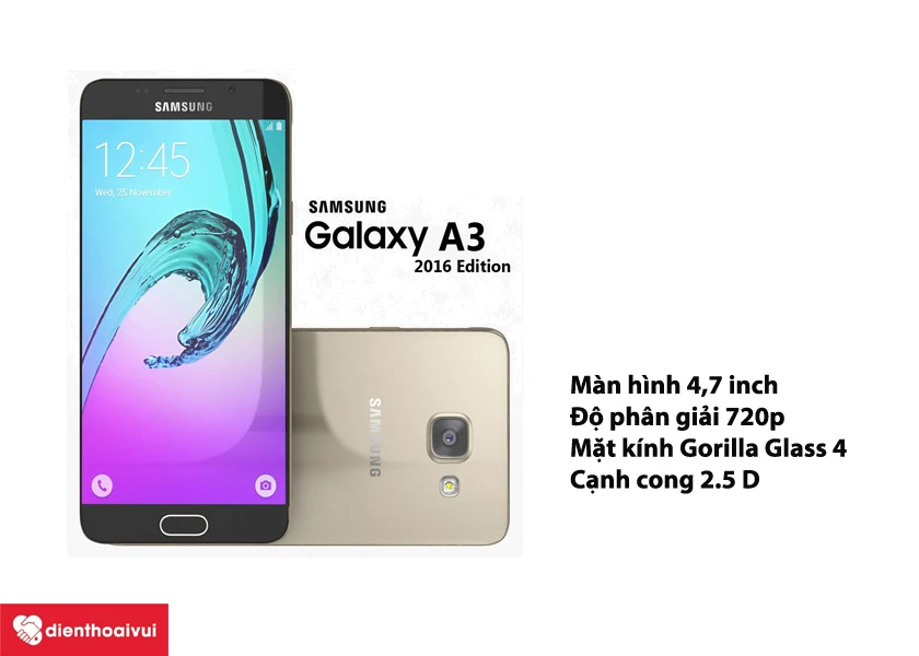 Cấu tạo của màn hình Samsung Galaxy A3 2016