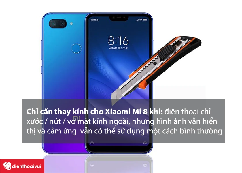 Thay mặt kính khi màn hình bị xước, nứt