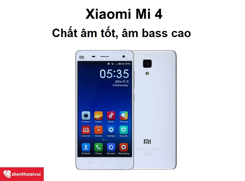Xiaomi Mi 4 sở hữu loa ngoài với chất âm tốt, âm bass cao