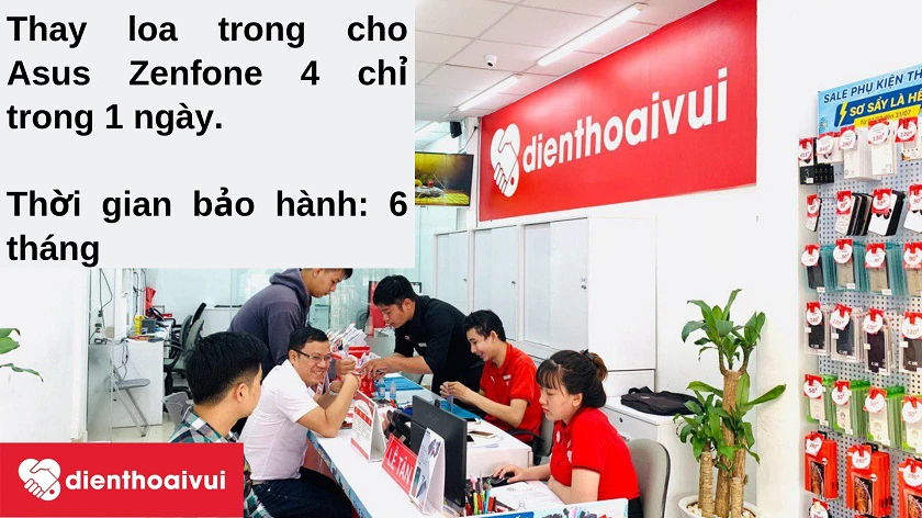 Dịch vụ thay loa trong Asus Zenfone 4 chất lượng, giá rẻ tại Điện Thoại Vui