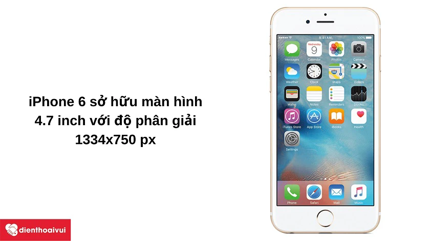 Điện thoại iPhone 6 - Đáp ứng giải trí & công việc với màn hình 4.7 inch