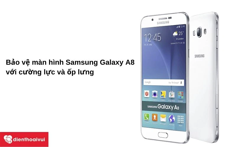 Bảo vệ màn hình Samsung Galaxy A8 với cường lực và ốp lưng