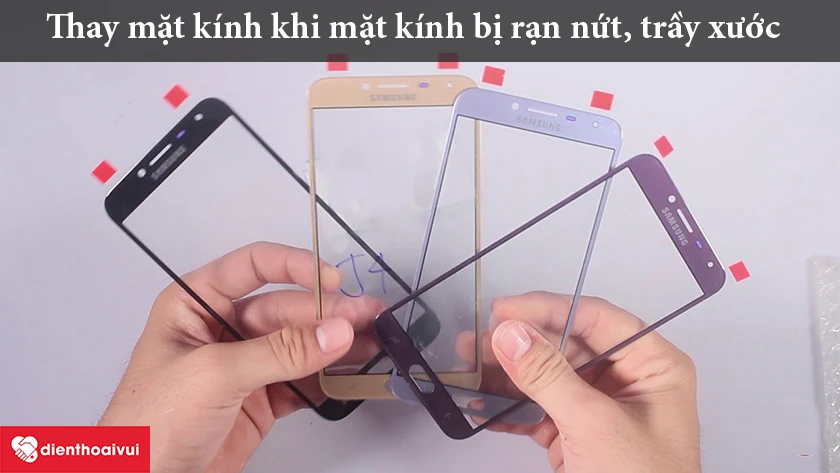 Mặt kính bị rạn nứt, trầy xước