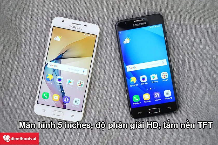 Samsung Galaxy J5 Prime – Màn hình 5 inches, độ phân giải HD, tấm nền TFT