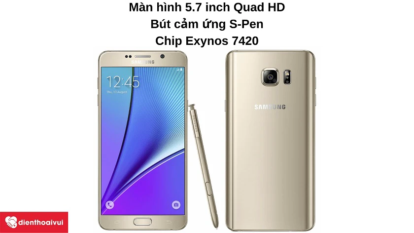Điện thoại Samsung Galaxy Note 5 - Màn hình 5.7 inch Quad HD