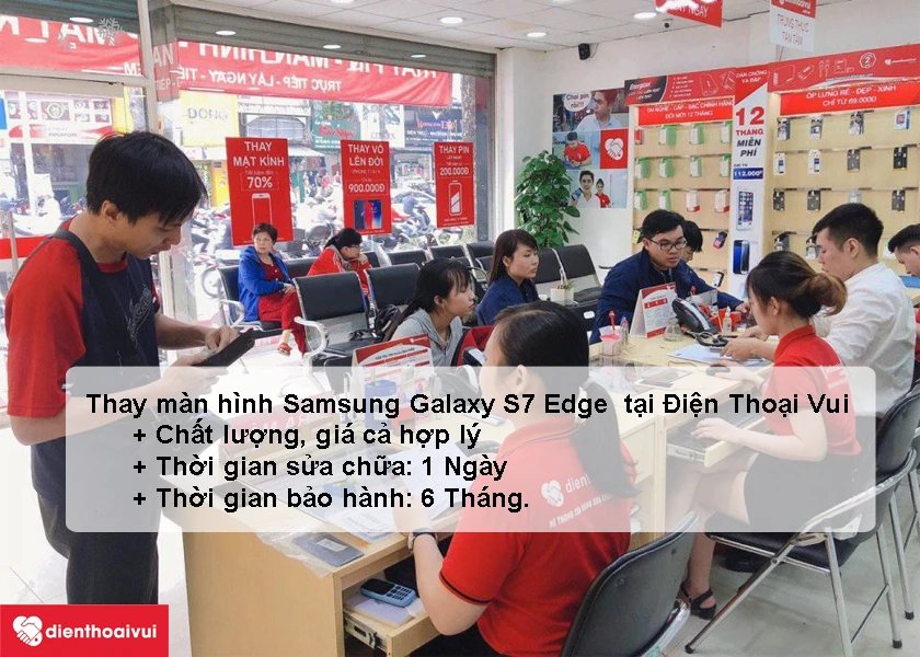 Thay màn hình Samsung Galaxy S7 Edge  tại Điện Thoại Vui - nhanh chóng, chất lượng, giá cả hợp lý
