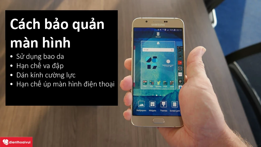 Hướng dẫn bảo quản để tránh hư hỏng mặt kính màn hình điện thoại Samsung Galaxy A9 Pro