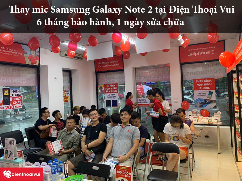 Thay mic Samsung Galaxy Note 2 giá rẻ, lấy ngay tại Điện Thoại Vui