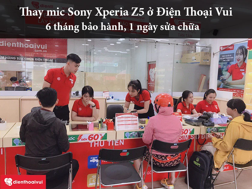 Thay mic điện thoại Sony Xperia Z5 giá rẻ - lấy ngay tại  Điện Thoại Vui