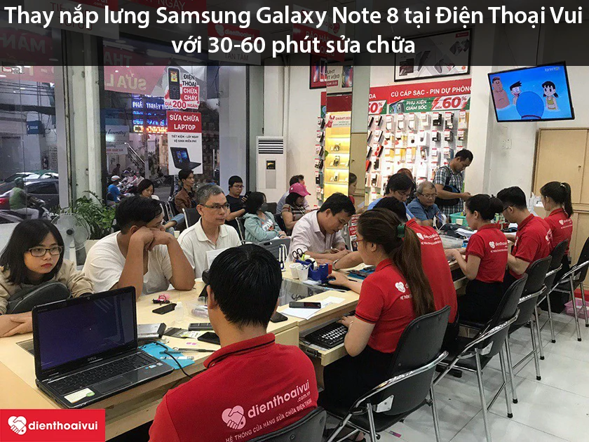 Thay nắp lưng Samsung Galaxy Note 8 chính hãng, lấy ngay tại Điện Thoại Vui