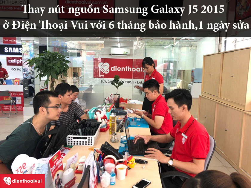 Thay nút nguồn Samsung Galaxy J5 2015 chất lượng cùng thời gian bảo hành dài hạn