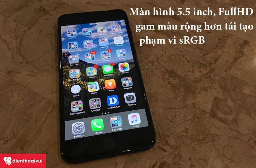 iPhone 7 Plus – Màn hình 5.5 inch, FullHD, gam màu rộng hơn tái tạo phạm vi sRGB