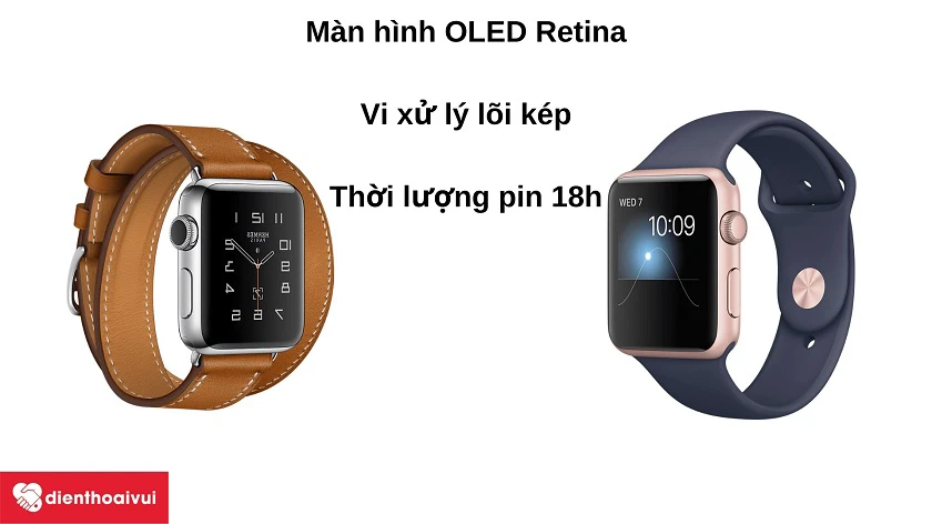 Đồng hồ Apple Watch Series 2 - Vi xử lý lõi kép, chống thấm nước, 18 giờ pin