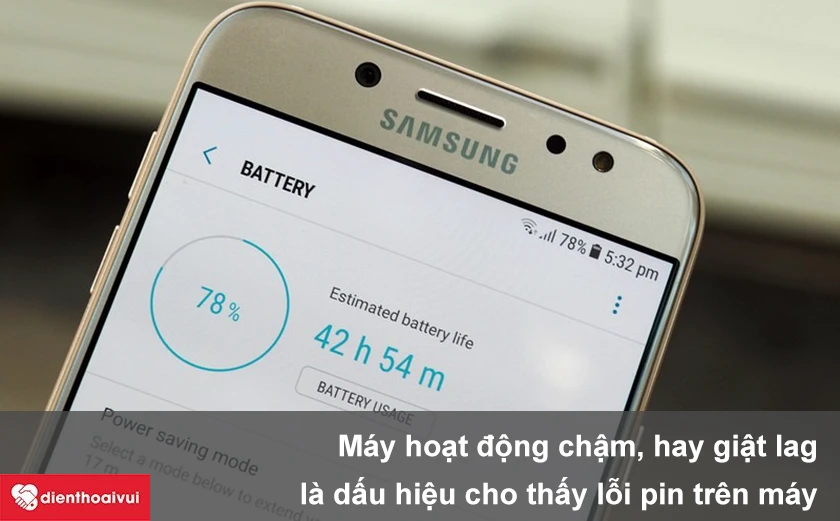 Dấu hiệu lỗi pin Samsung Galaxy J7 Pro người dùng nên biết.