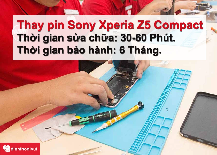 Cần một địa chỉ uy tín, chất lượng để thay pin Sony Xperia Z5 Compact ? - đến ngay Điện Thoại Vui