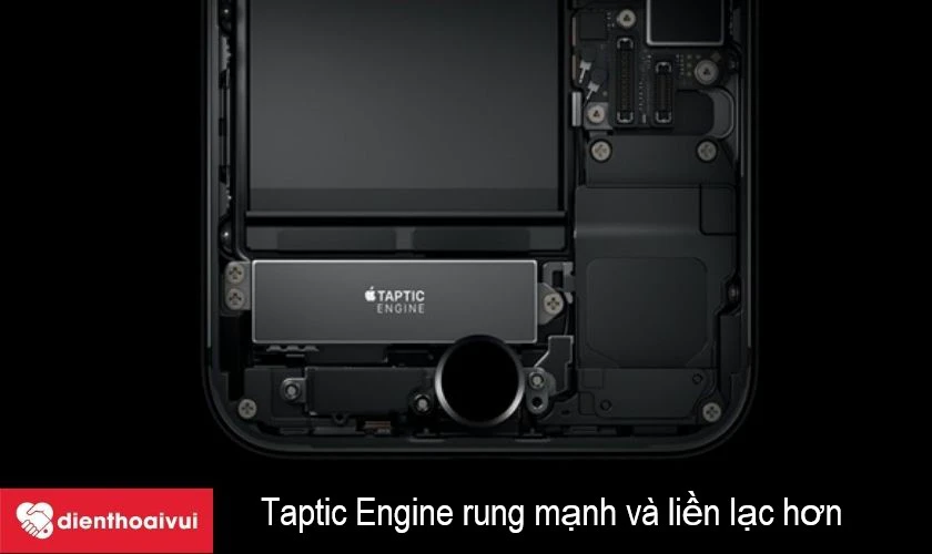 Apple iPhone 8 Plus – công nghệ rung Taptic engine tạo cảm giác bấm phím home chân thật hơn