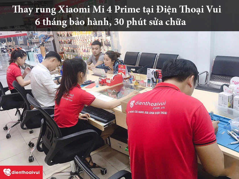 Dịch vụ thay rung Xiaomi Mi 4 Prime chính hãng, lấy ngay tại Điện Thoại Vui