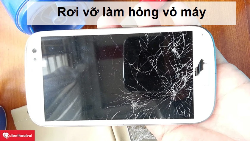 Vỏ Samsung Galaxy Note 2 bị vỡ do đánh rơi, va đập mạnh