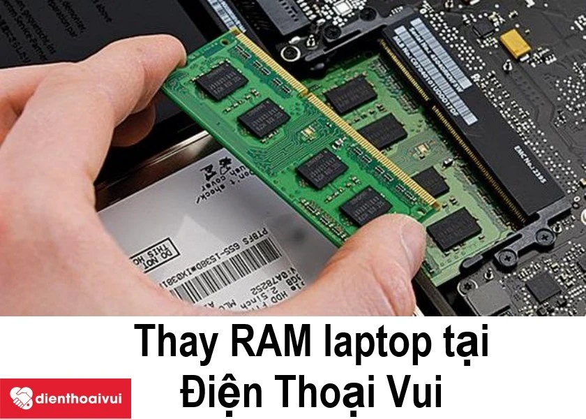 Dịch vụ thay RAM laptop Kingston DDR3L 8GB Bus 1600 chính hãng, lấy ngay tại Điện Thoại Vui