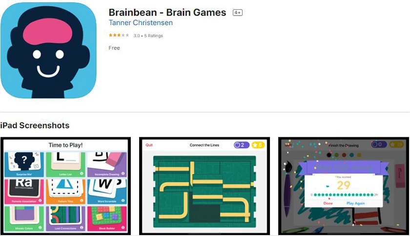 App học tập hiệu quả Brainbean - Brain Games 
