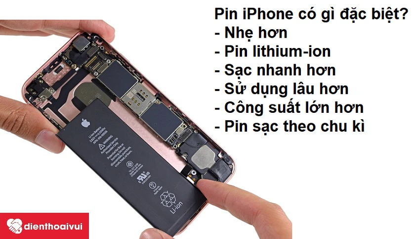 Viên pin của iPhone là pin lithium-ion cho phép sạc nhanh đến 80% dung lượng pin sau đó sẽ chậm lại,
